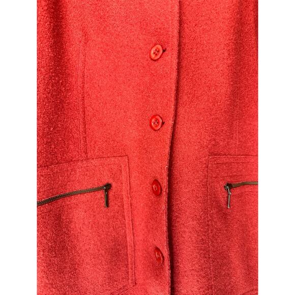 Talbots Vintage Orange Alpaca Blend Fall Button Front Chore Jacket Size 1X - Picture 5 of 12